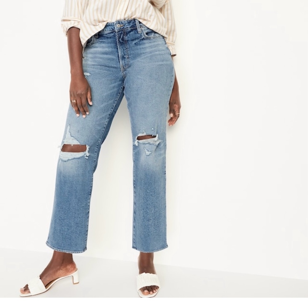 Plus size Old Navy distressed “O.G. Loose” jeans